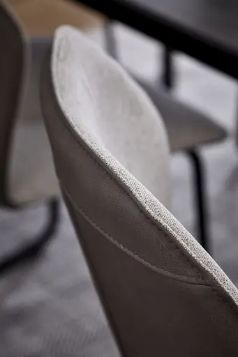 Freischwinger Pinto - Leder & Stoff, Grau