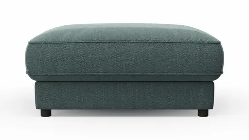 Hocker Juni - LB ca. 90x90 cm, Stoff, Petrol