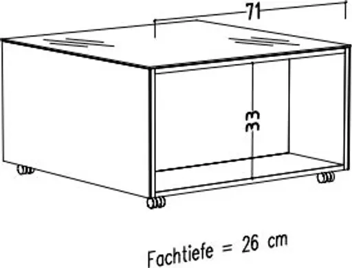 Couchtisch - LB ca. 75x75 cm, Weiß