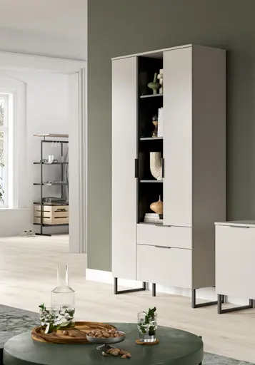 Stauraumelement - B ca. 90 cm, Kaschmir, Schwarz