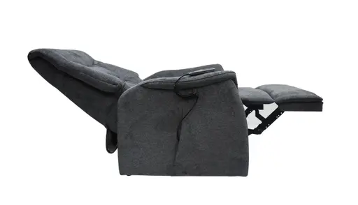 TV-Sessel MAILO - Aufstehhilfe, Relaxfunktion, Kopfteilverstellung, Stoff, Dunkelgrau