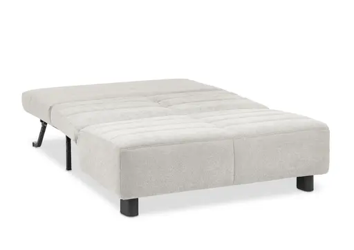  Faltsofa Easy - 2-Sitzer ohne Armlehne, ca. 140 cm inkl. Schlaffunktion, Stoff, Creme