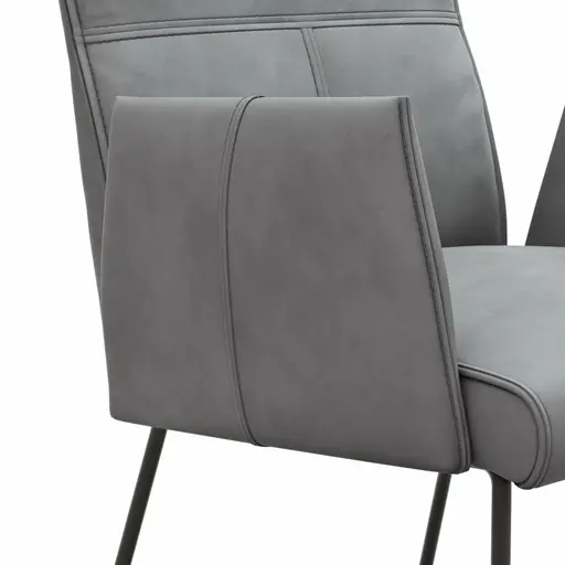 Armlehnstuhl Dinner - Stoff, Grau