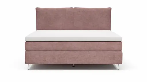 Boxspringbett Slim- Liegefläche ca. 180x200 cm, Stoff, Altrosa