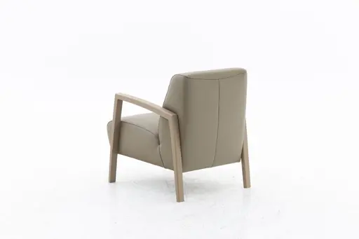 Einzelsessel Magali - Leder, Mocca