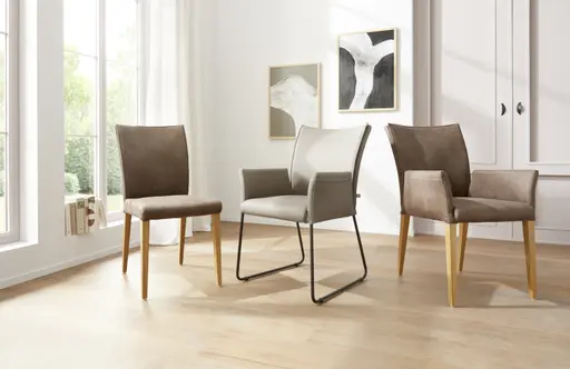 Stuhl Florea - Stoff, Dunkelbraun