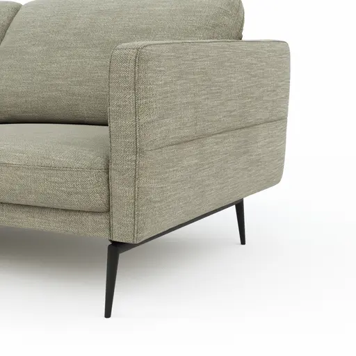 Ecksofa Estrela - Ecke links mit 2,5-Sitzer inkl. Rücken-/Armlehne verstellbar, Stoff, Olive