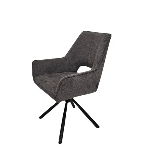 Armlehnstuhl MARESA - drehbar, Stoff, Anthrazit
