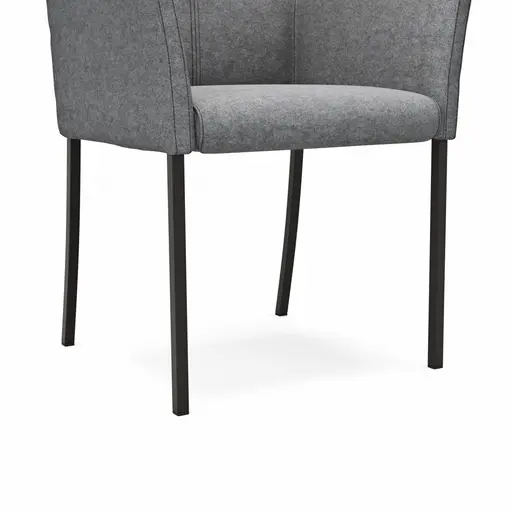 Armlehnstuhl 4110 - Wolle, Hellgrau