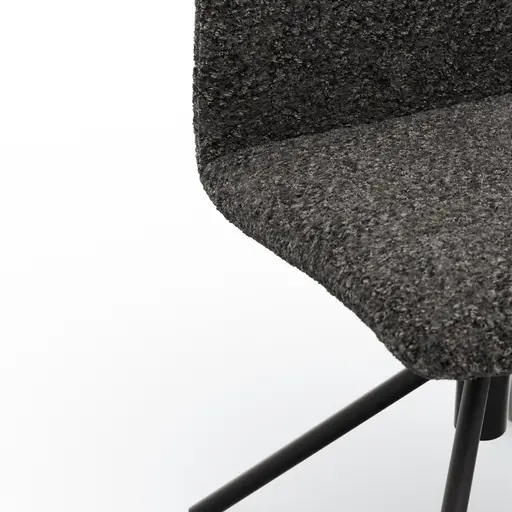 Stuhl Sedana - drehbar, Stoff, Dunkelgrau