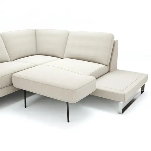 Ecksofa Anna - 2,5-Sitzer mit Ecke rechts inkl. Relaxfunktion (motorisch), Stoff, Beige