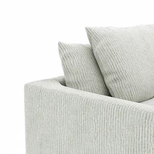 Sofa Ulf - 3,5-Sitzer, Cord, Hellgrau