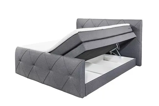 Boxspringbett- Liegefläche ca. 180x200 cm, Stoff Anthrazit