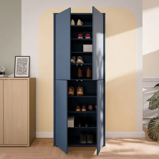 Schuhschrank FAID- B ca. 75 cm,  Schuhschrank, Blau