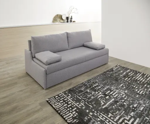 Sofa - 2-Sitzer, Schlaffunktion, Stoff, Grau