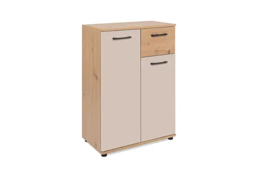 Kommode- B ca. 60 cm, Eiche Dekor, Beige