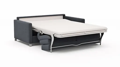 Sofa Nuoro - 2,5-Sitzer inkl. Schlaffunktion, Armlehne schmal, Stoff, Eisblau