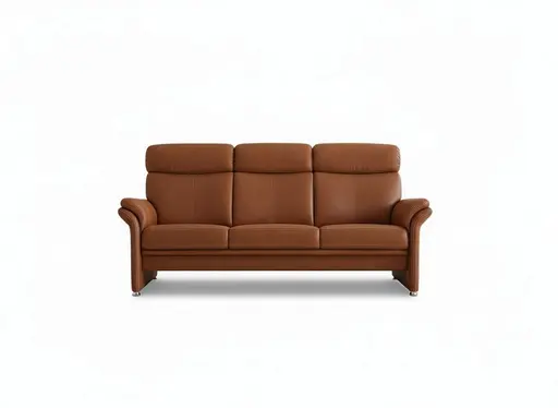 Sofa - 3-Sitzer, Stoff, Cognac