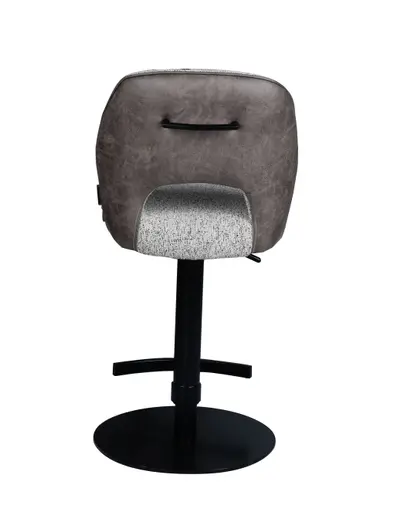 Barhocker MAILE - drehbar, höhenverstellbar, Stoff, Braun