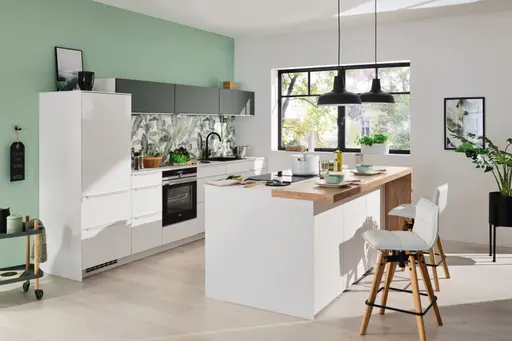 Inselküche 34.190 2 321, Alpinweiß