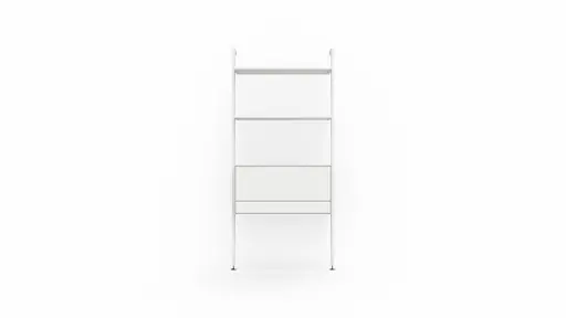 Regal Edge - BH ca. 97x210 cm, Lack, Weiß