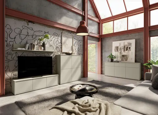 Kommode FAID- B ca. 124 cm, Taupe