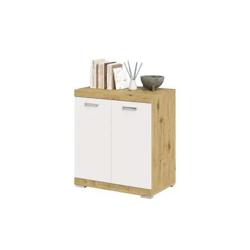 Kommode - Eiche Dekor, Weiß