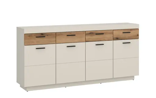 Sideboard - B ca. 180 cm, Kaschmir, Coast Evoke Eiche Nachbildung