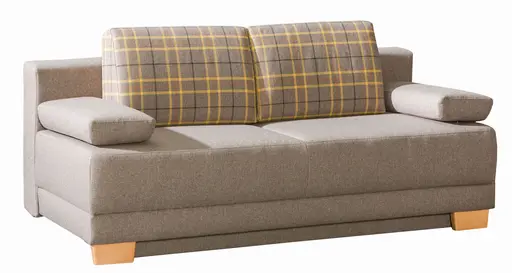 Querschläfer - Schlaffunktion mit Bettkasten, Stoff, Taupe