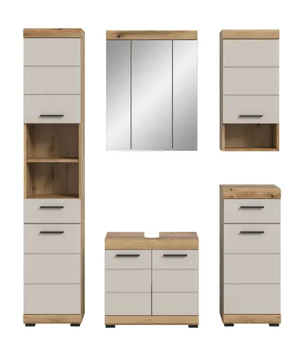 Standschrank - B ca. 37 cm, Evoke Eiche Nachbildung, Kaschmir
