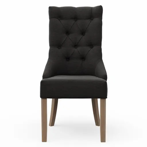 Stuhl Litchfield - Stoff, Schwarzgrau