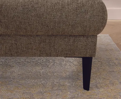 Ecksofa Gomera - 2,5-Sitzer mit Ecke und Abschlussteil rechts, Stoff, Mocca