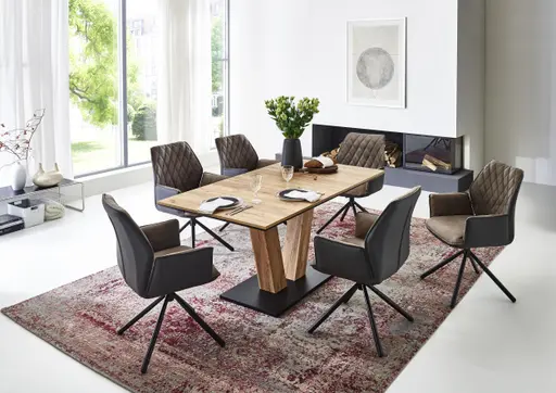 Drehsessel - Stoff, Braun