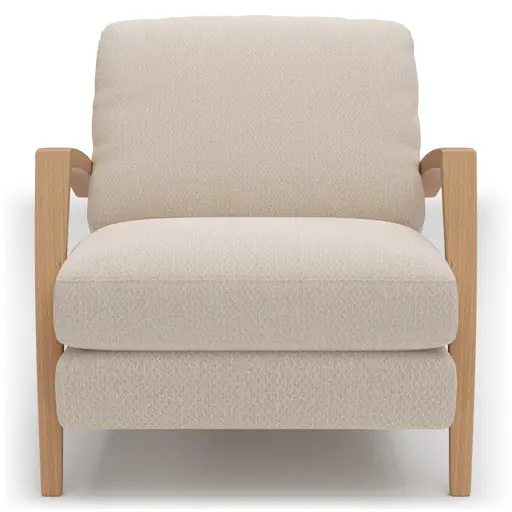 Sessel Karasu - Chic, Stoff, Creme