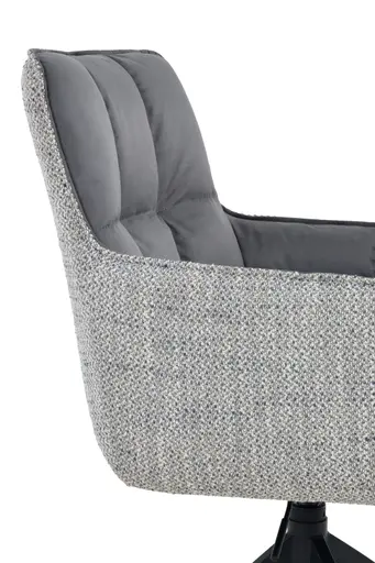 Armlehnstuhl - drehbar, höhenverstellbar, Stoff, Grau