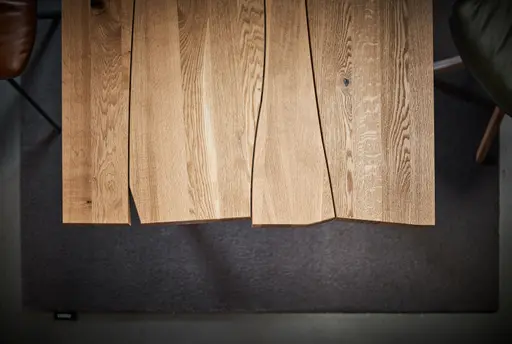 Esstisch Mileto - LB ca. 220 x 100 cm, Asteiche massiv, Geölt, Naturdesignplatte