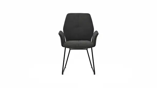 Armlehnstuhl Dinner - Stoff, Anthrazit