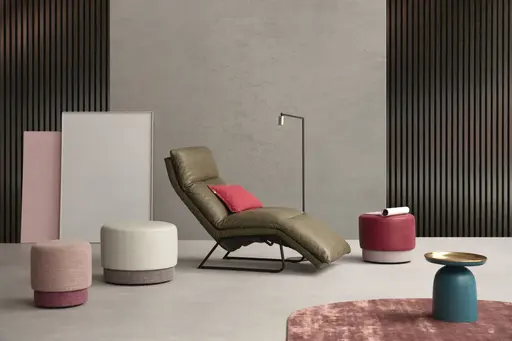 Liege Ferdinand - inkl. Relaxfunktion (motorisch), Leder, Olive