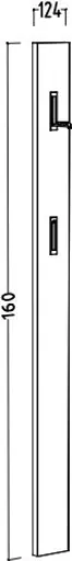 Garderobenpaneel - B ca. 13 cm, Anthrazit