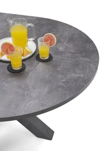 Ausziehtisch- LB ca. 110-150 cm, Keramik, Dunkel, Graphit, Anthrazit