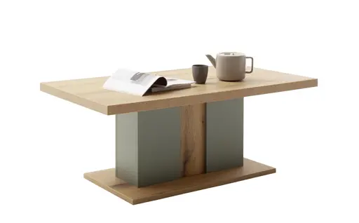 Couchtisch - LB ca. 115x65 cm, Eiche Evoke Nachbildung, Salbeigrün