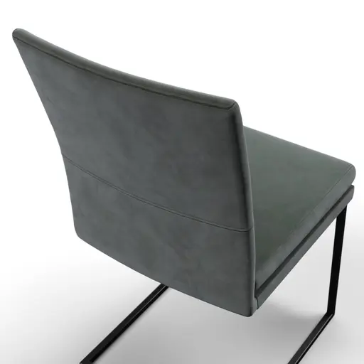 Freischwinger Saragossa - Stoff, Petrol