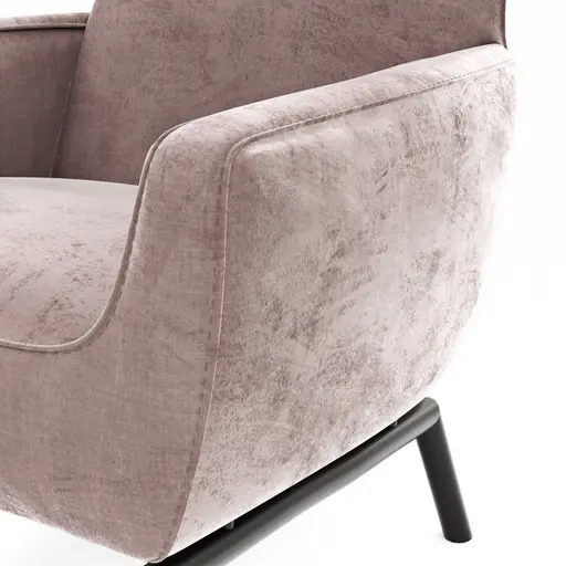 Sessel Matina - Größe L, Velour, Mauve