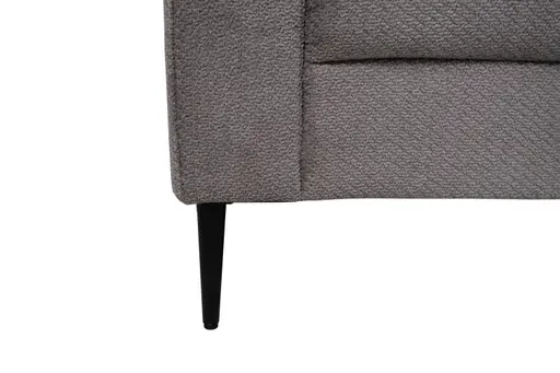 Ecksofa - 3-Sitzer mit Longchair rechts, Stoff, Grau