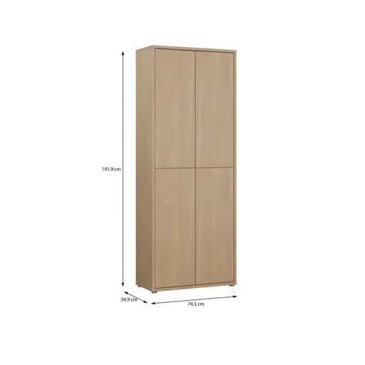 Schuhschrank FAID- B ca. 75 cm,  Sandeiche Dekor