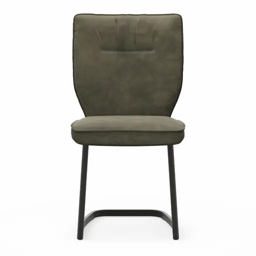 Freischwinger Westmore - Stoff, Dunkelgrün