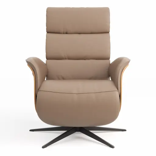 Relaxsessel Amila - Größe S, inkl. 2-motorischer Relaxfunktion und Kopfteilverstellung, Leder, Rauchbraun