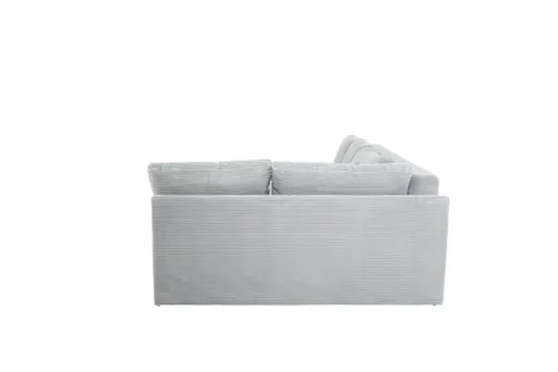 Ecksofa JANIS - 2,5-Sitzer, Ecke rechts inkl. Schlaffunktion , Stoff, Hellgrau