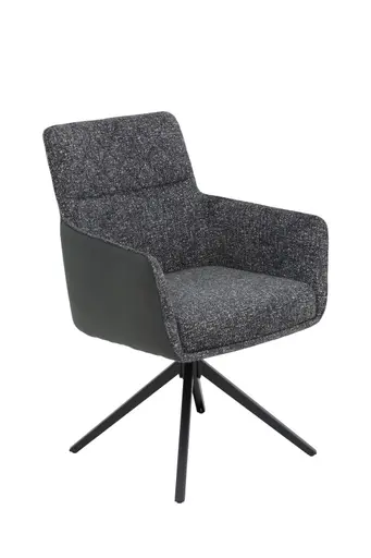 Armlehnstuhl - drehbar, Stoff, Anthrazit