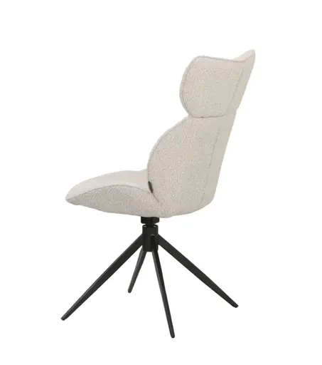 Stuhl MIRNA - drehbar, Stoff, Beige